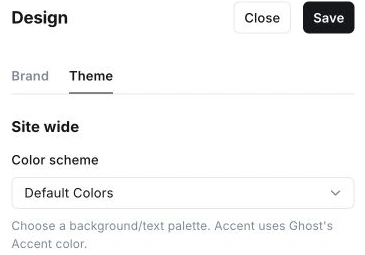 Color scheme setting in Arish’s Theme tab