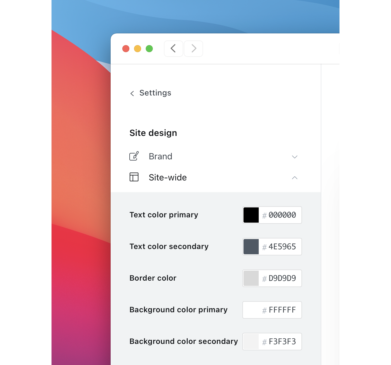 Beirut Ghost CMS Theme Colors Settings