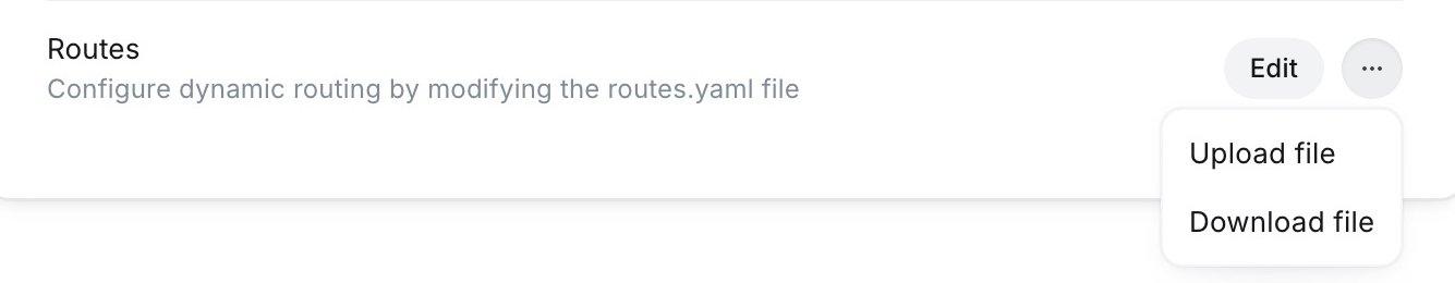 Upload a routes file in Ghost