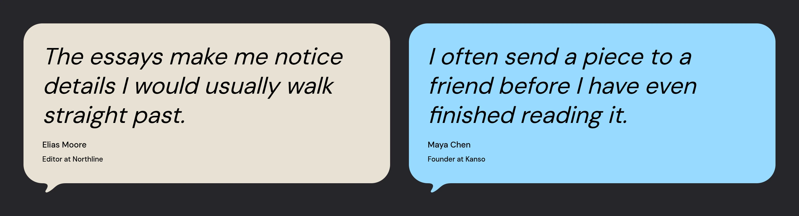 Siwa reader testimonials below the introduction