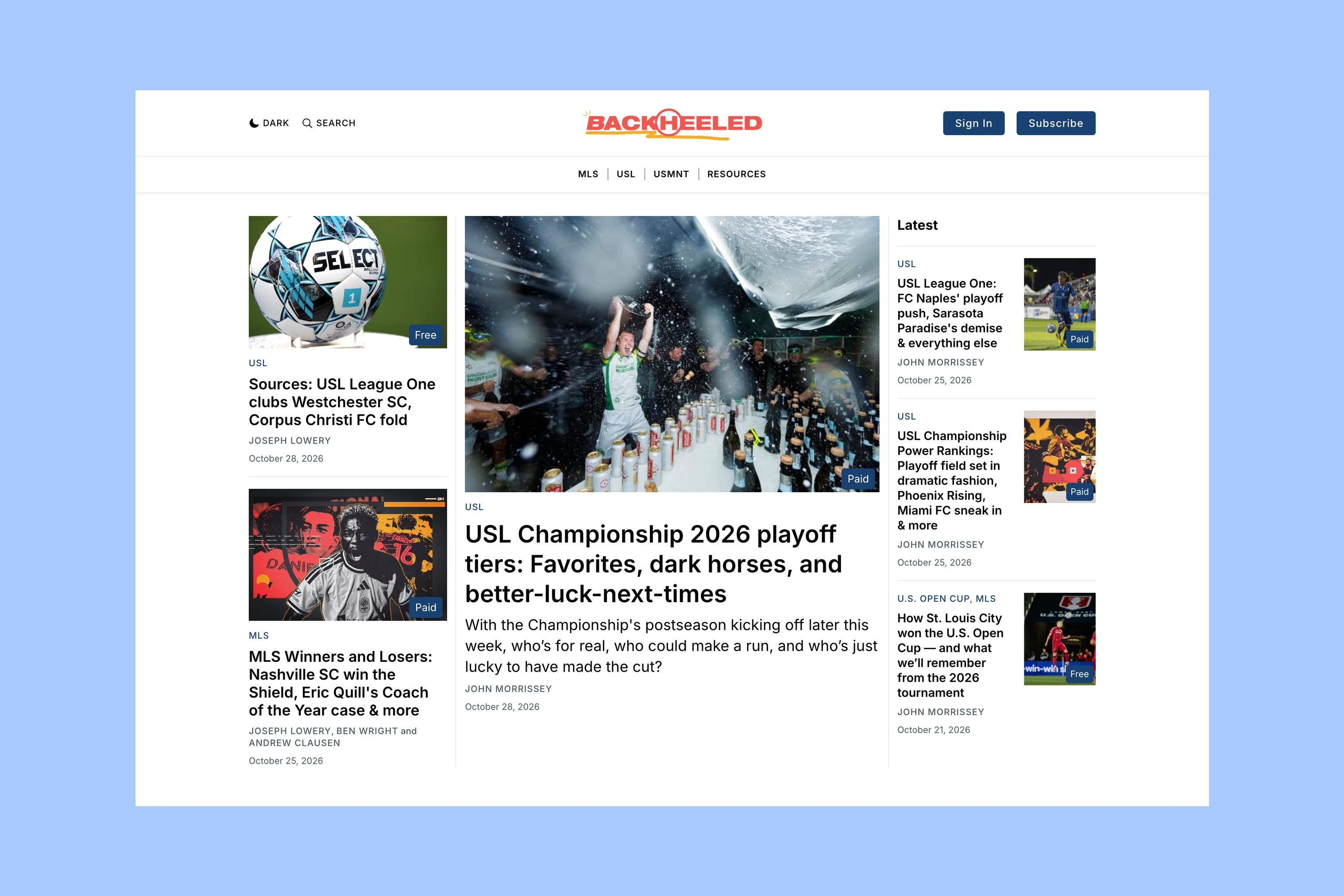 How Backheeled presents independent soccer coverage with Tripoli