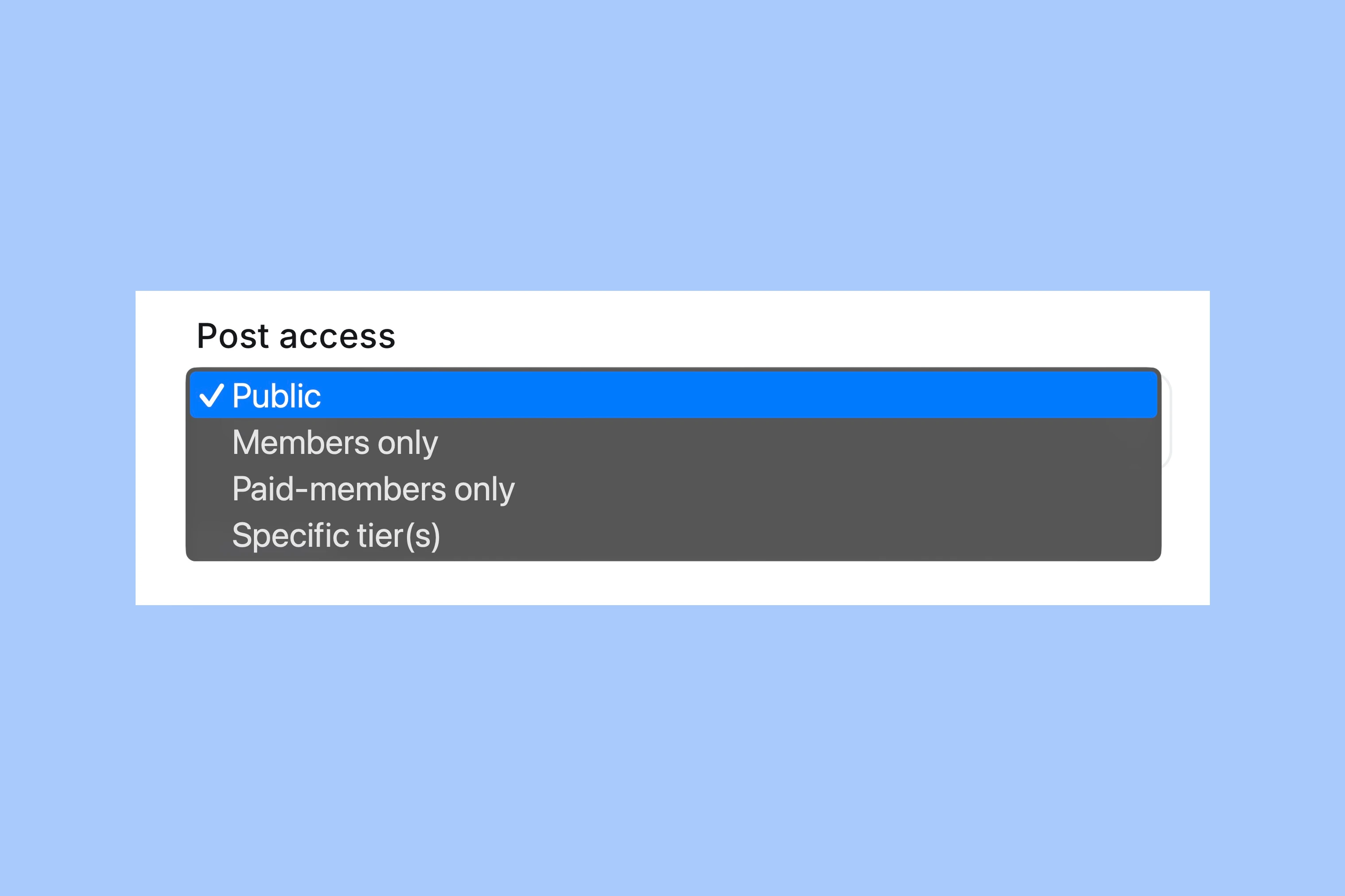 Ghost Post Access: Public, Members, Paid Members, and Tiers
