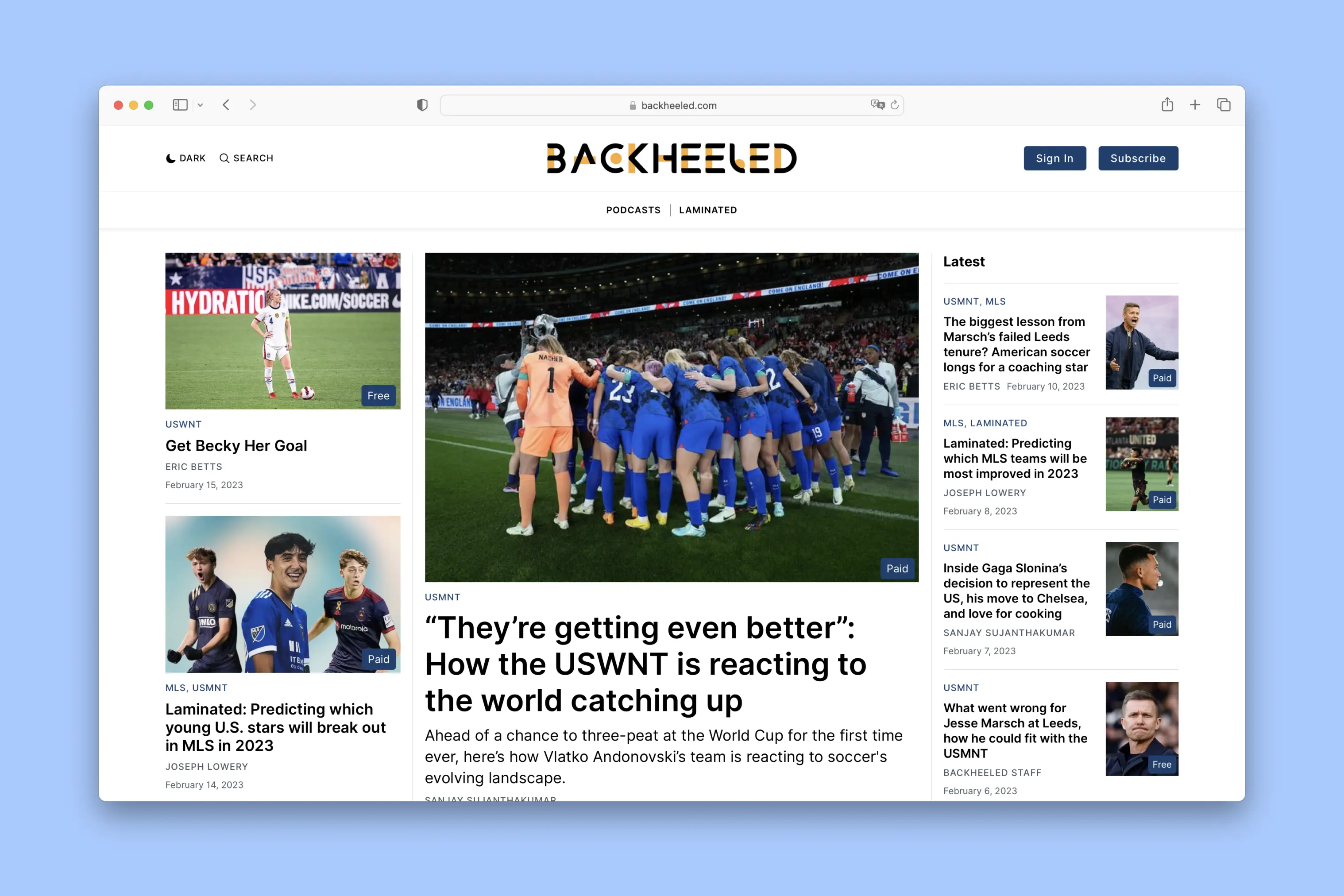 Backheeled