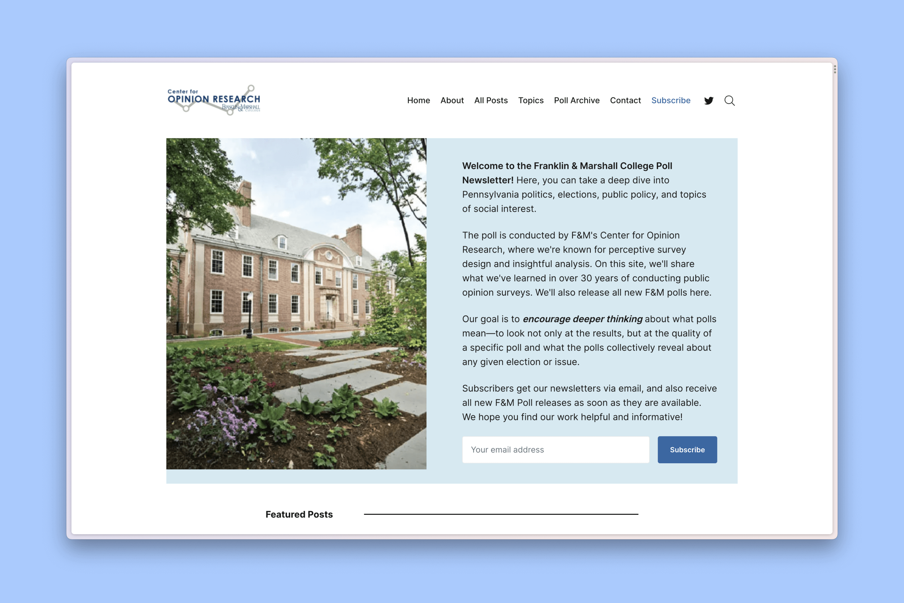 Franklin & Marshall College Poll Newsletter
