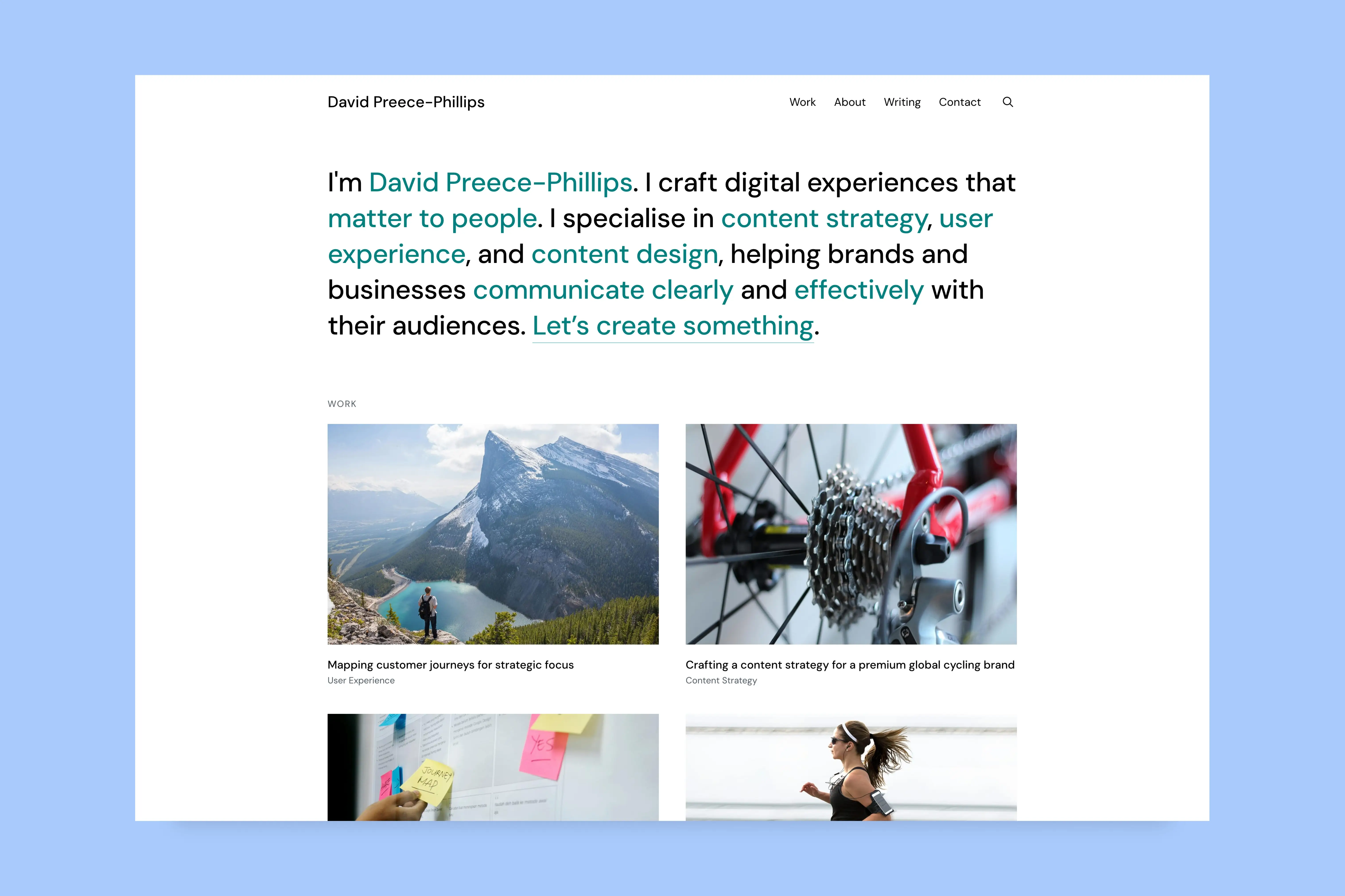 Screenshot of David Preece-Phillips — built with Beirut Ghost theme