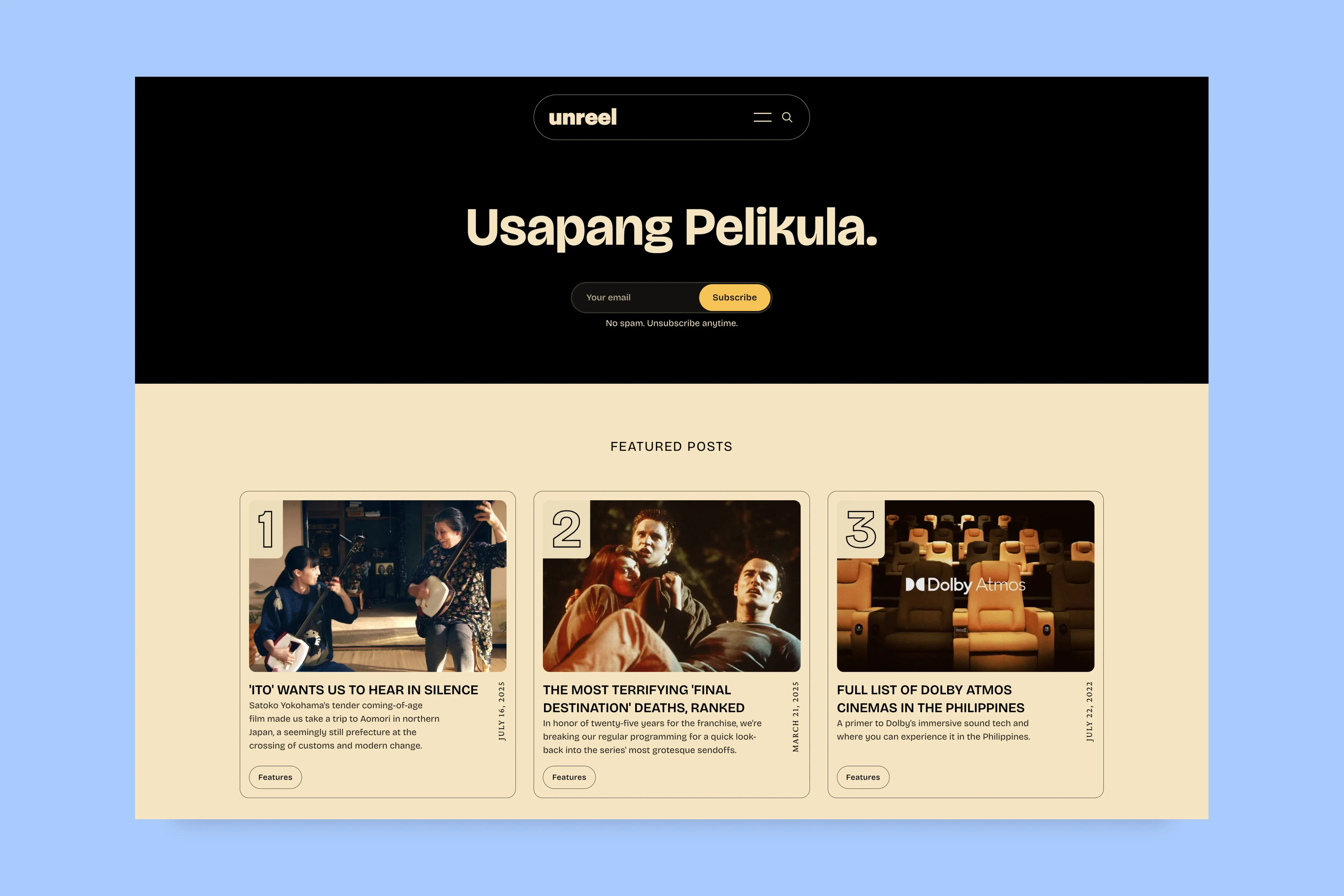 Ghost Website Examples — Inspire Issue 39