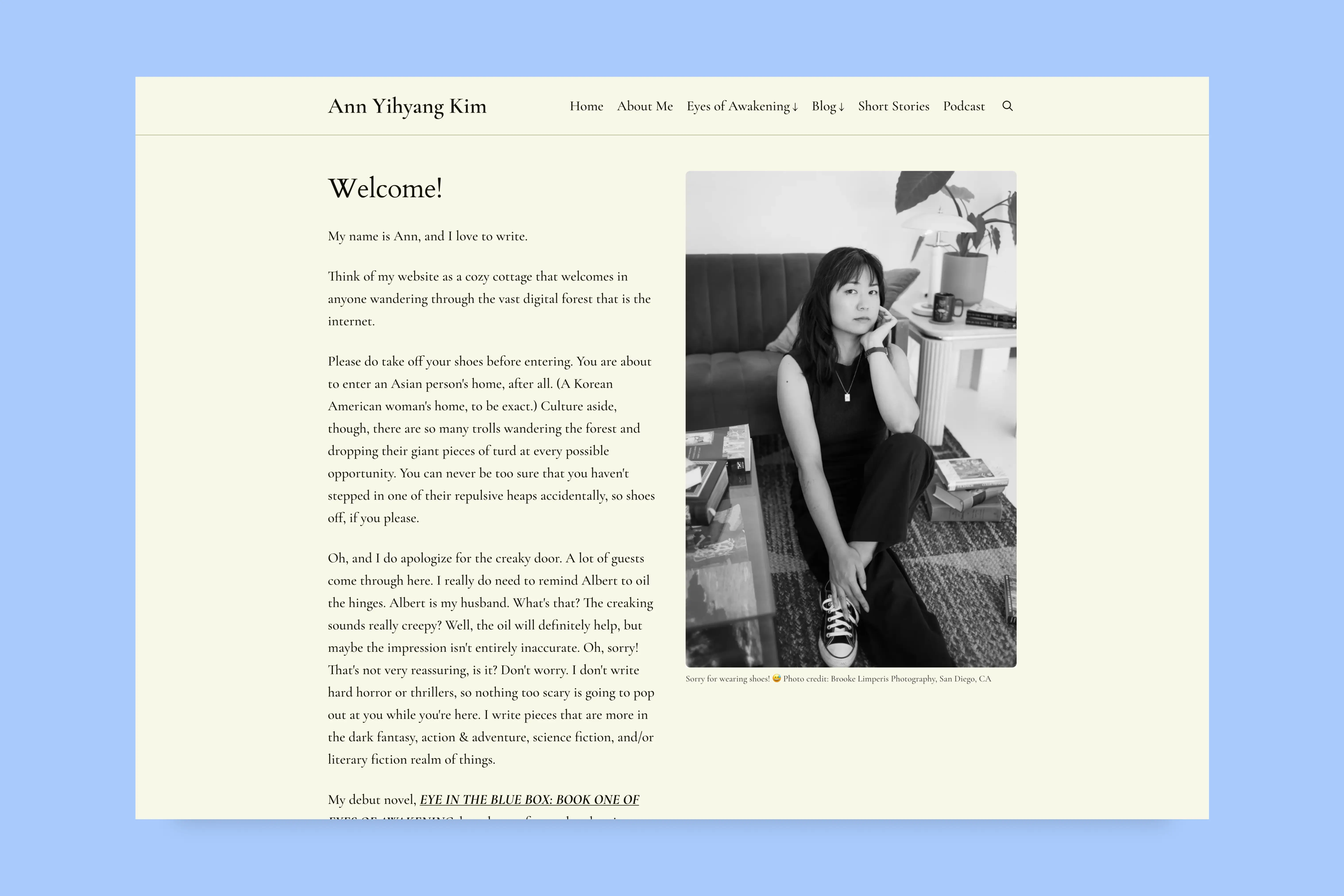 Screenshot of Ann Yihyang Kim — built with Petra Ghost theme