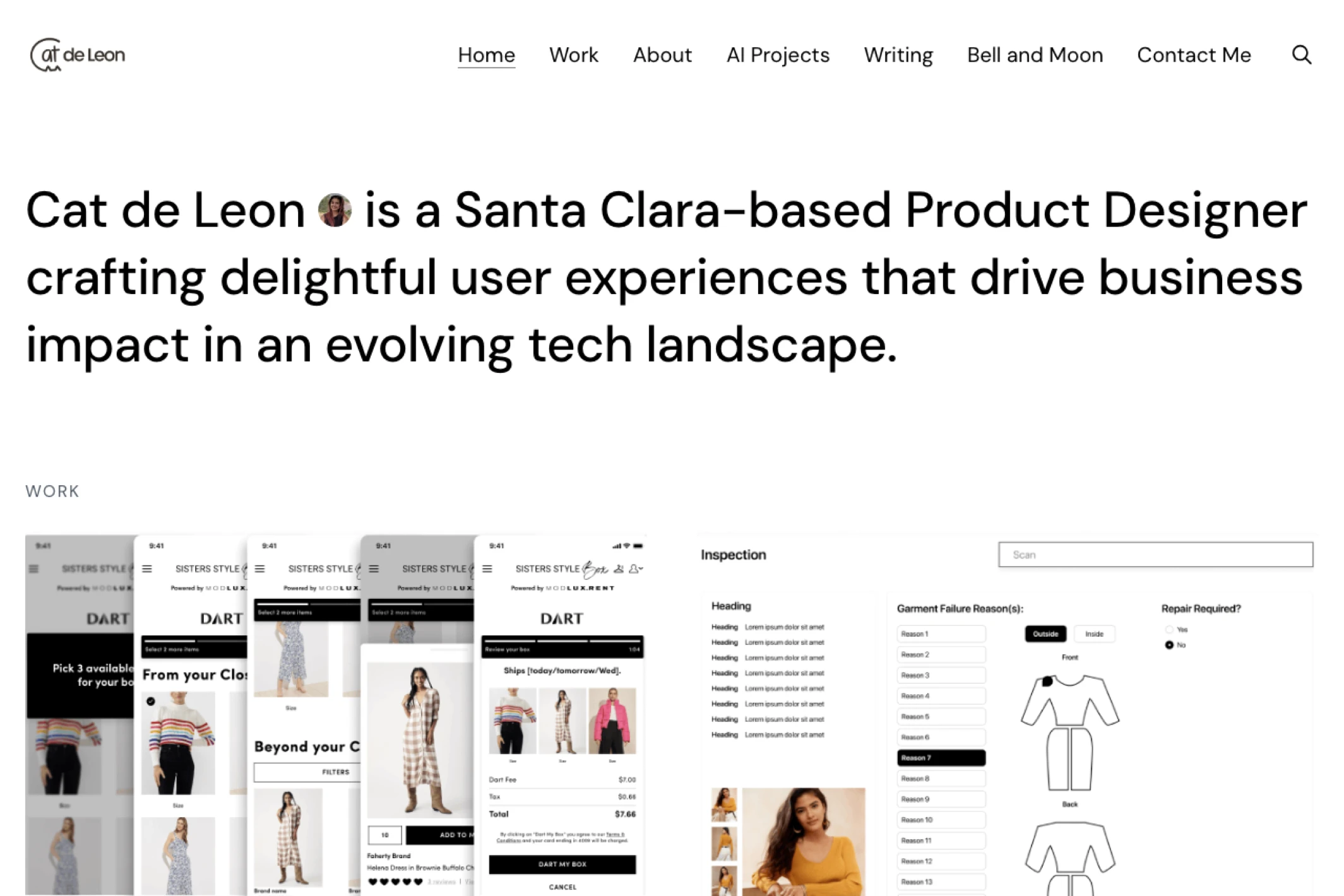 Screenshot of Cat de Leon — Ghost theme website