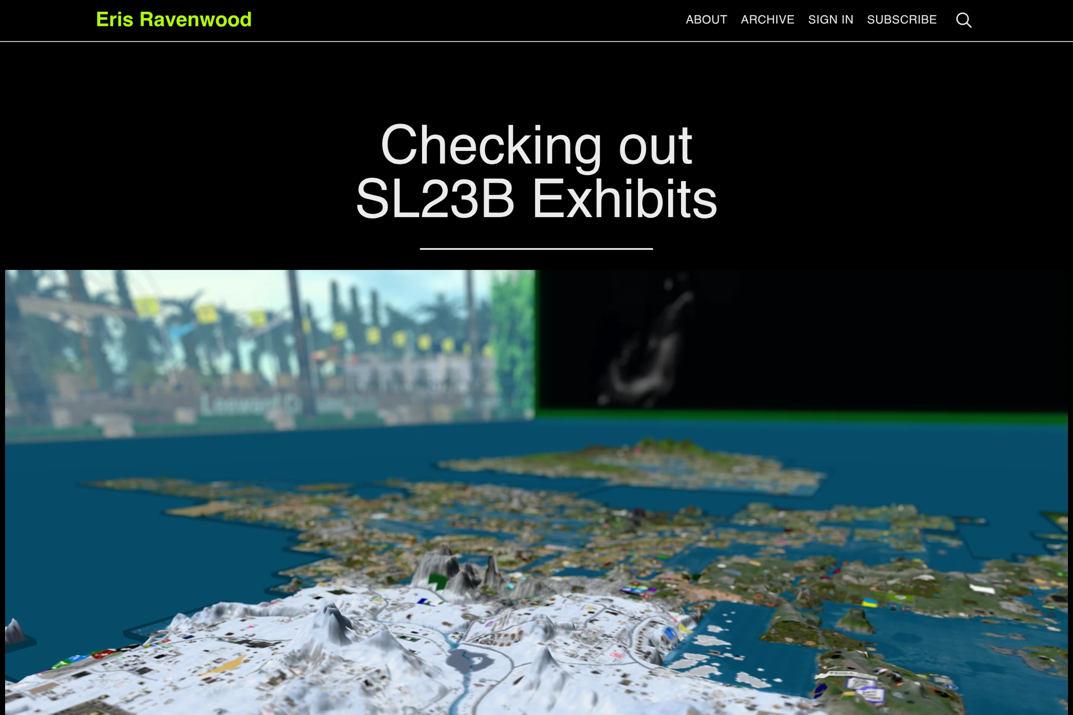 Screenshot of Eris Ravenwood — Ghost theme website