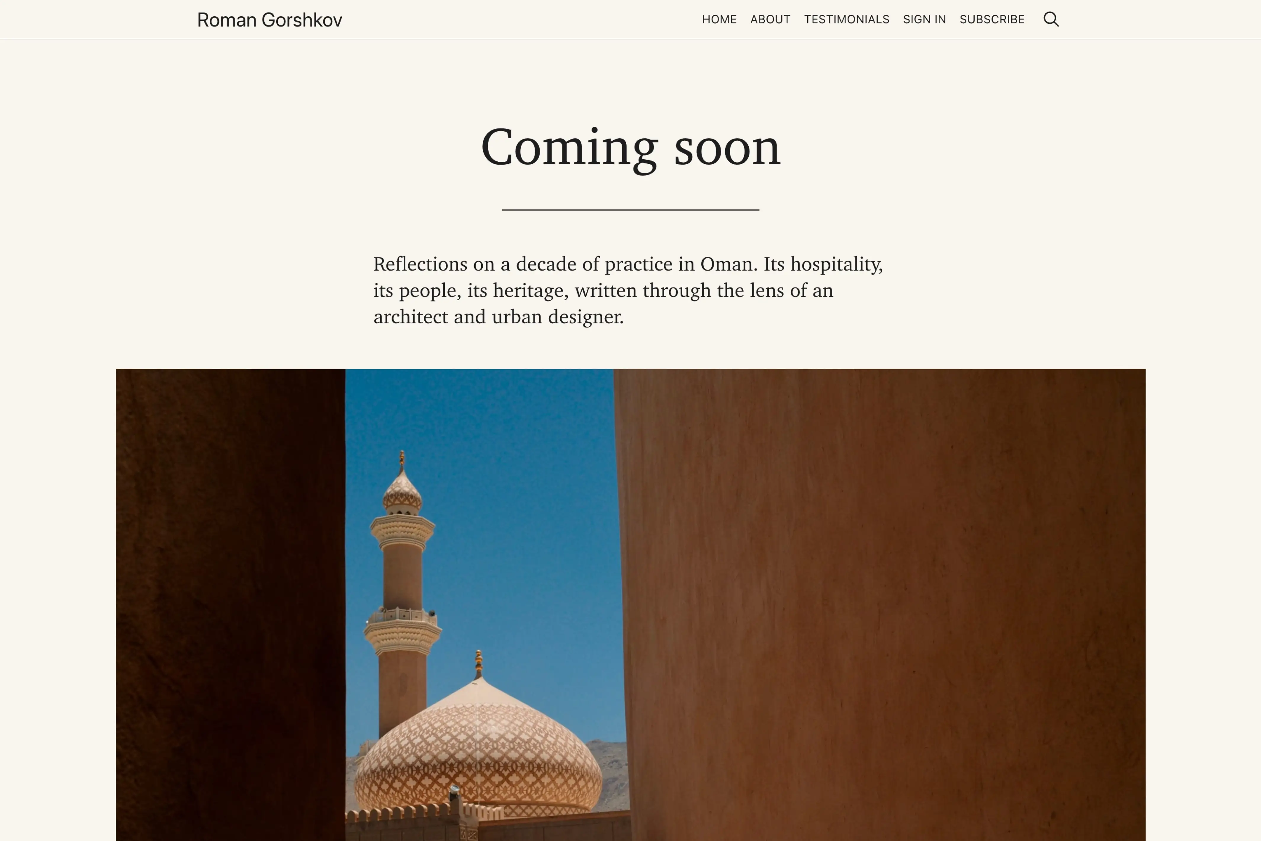 Screenshot of Roman Gorshkov — Ghost theme website