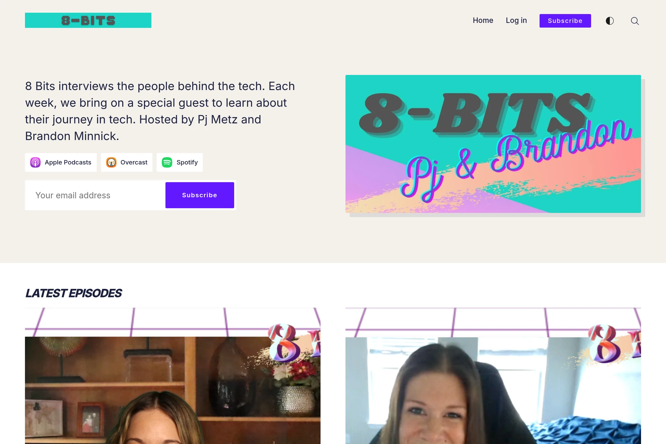 Screenshot of 8 Bits — Ghost theme website