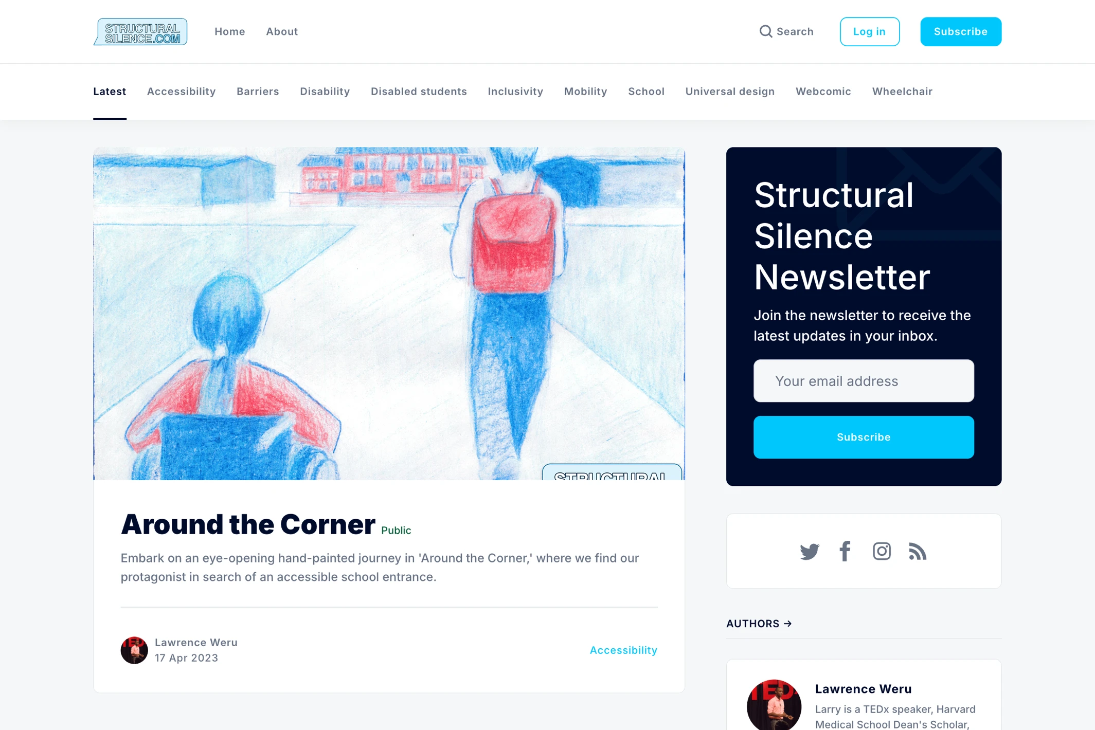Screenshot of Structural Silence — Ghost theme website