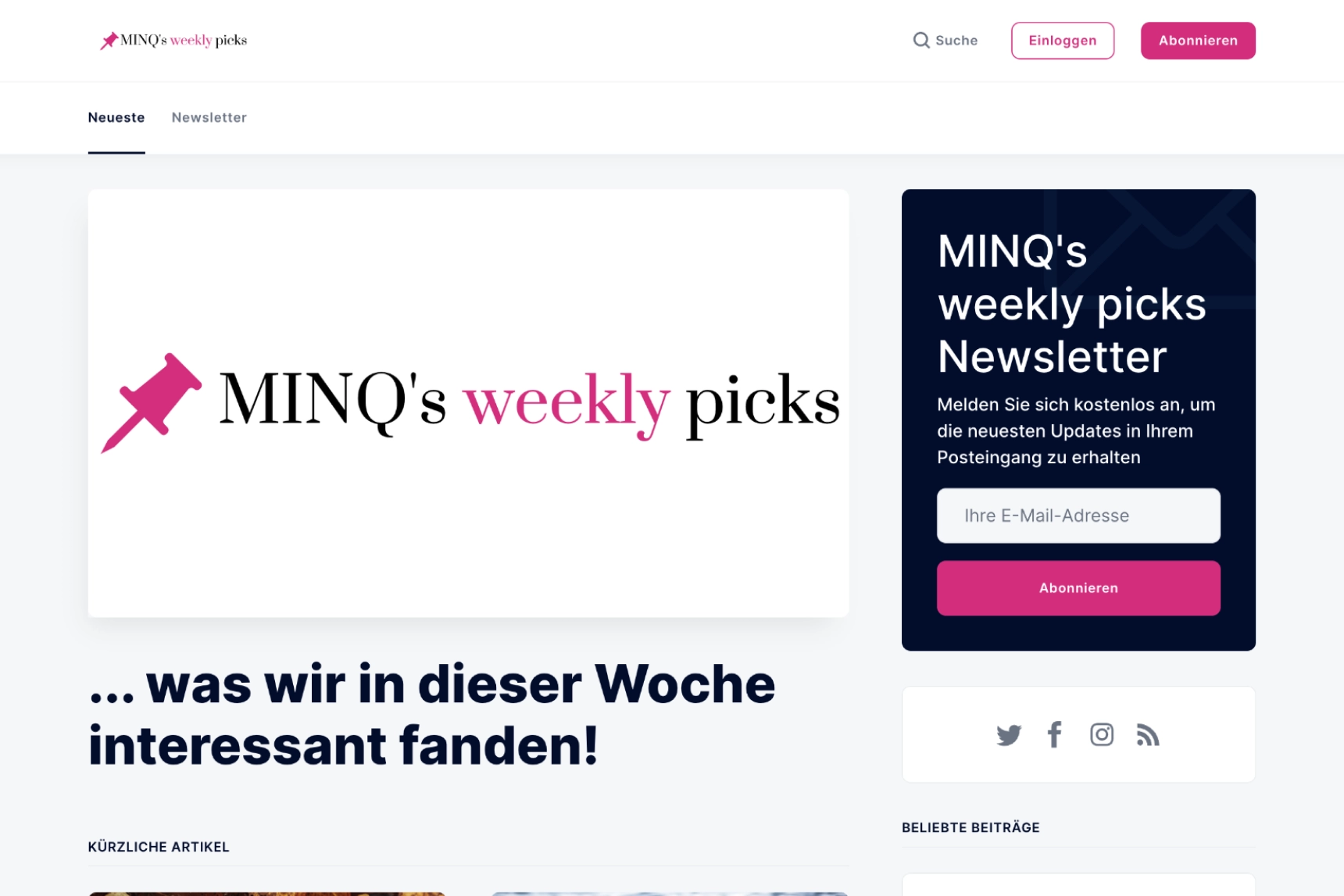MINQ's weekly picks