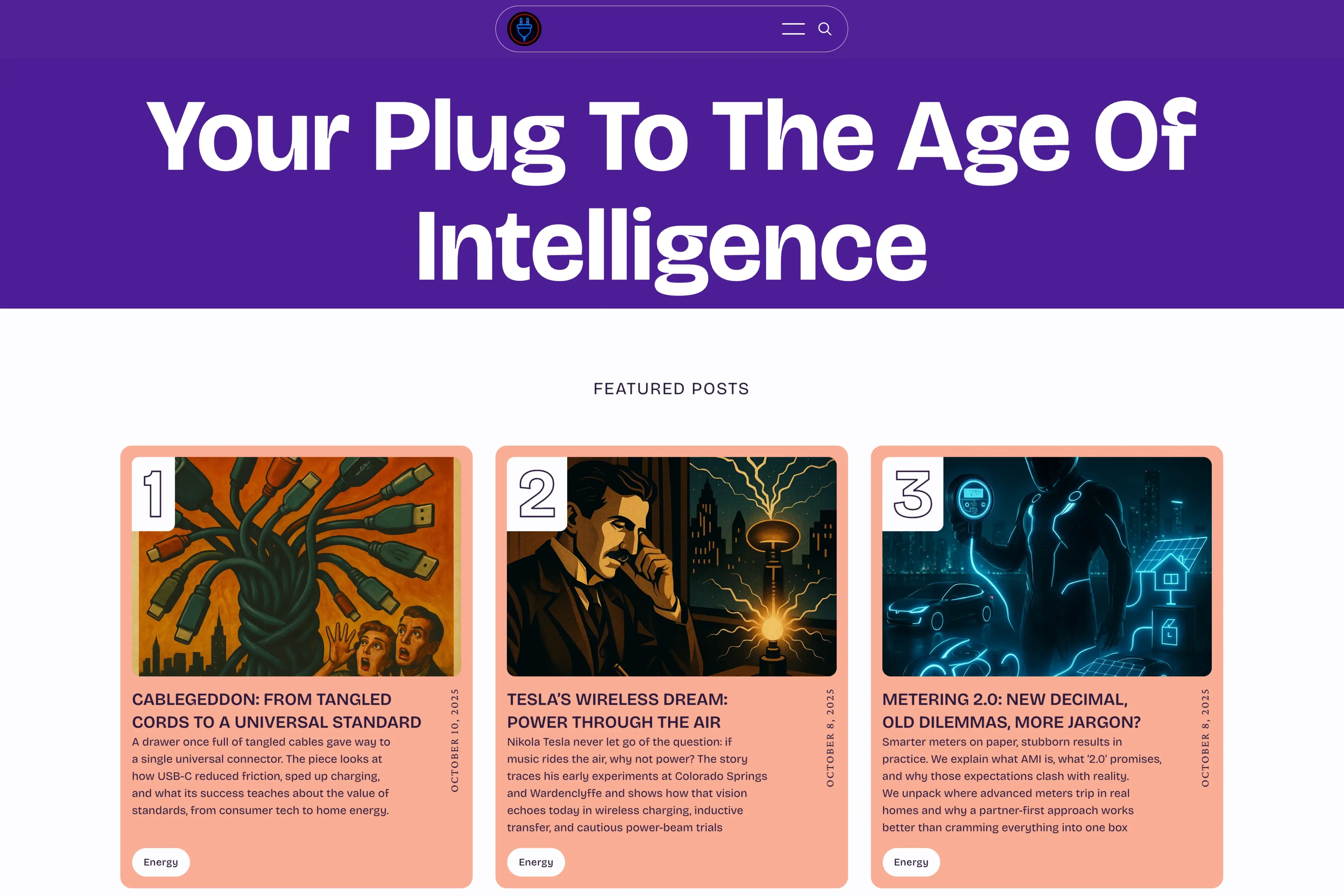 Screenshot of Conscious Intelligence — Ghost theme website