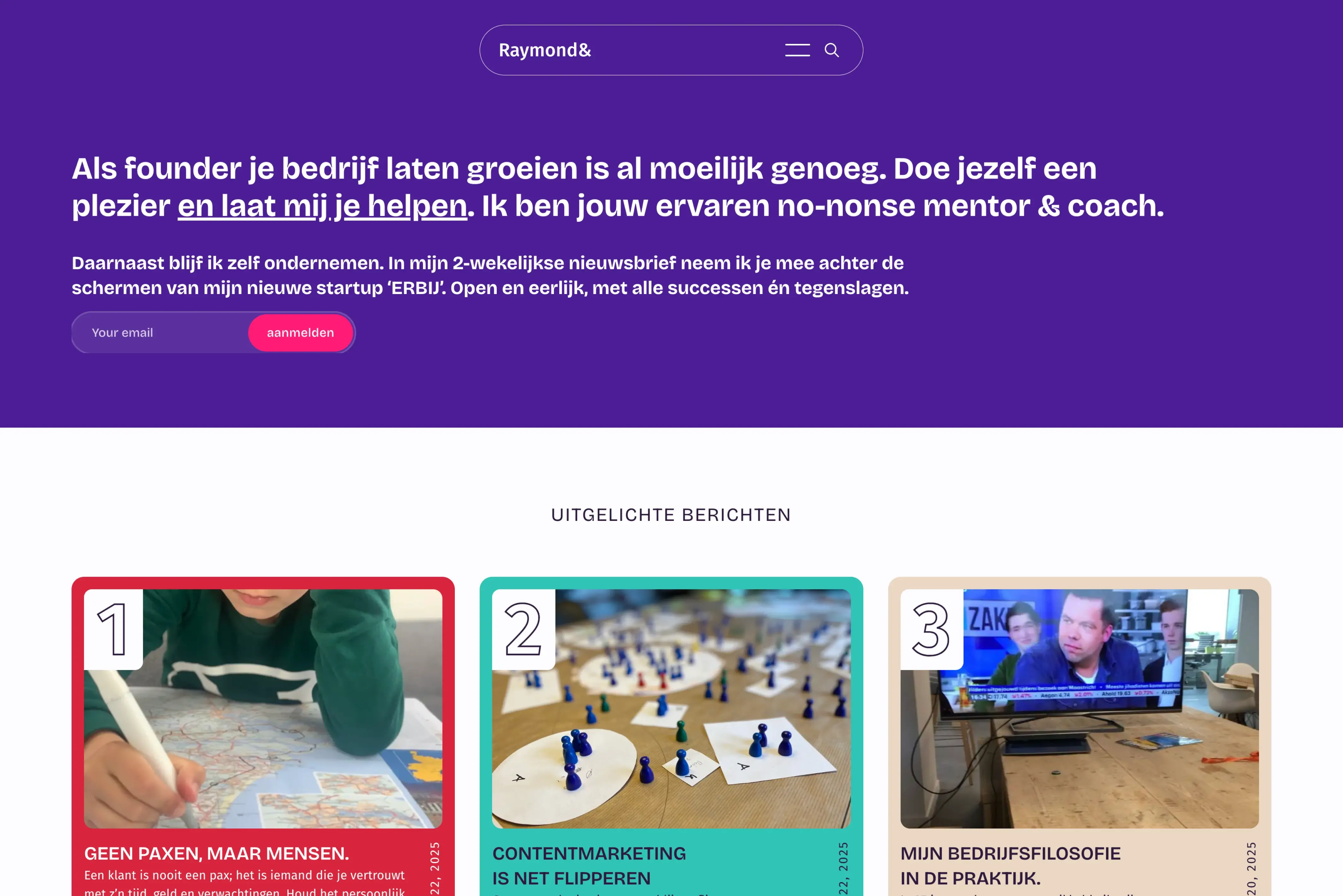 Screenshot of Raymondklompsma.nl — Ghost theme website