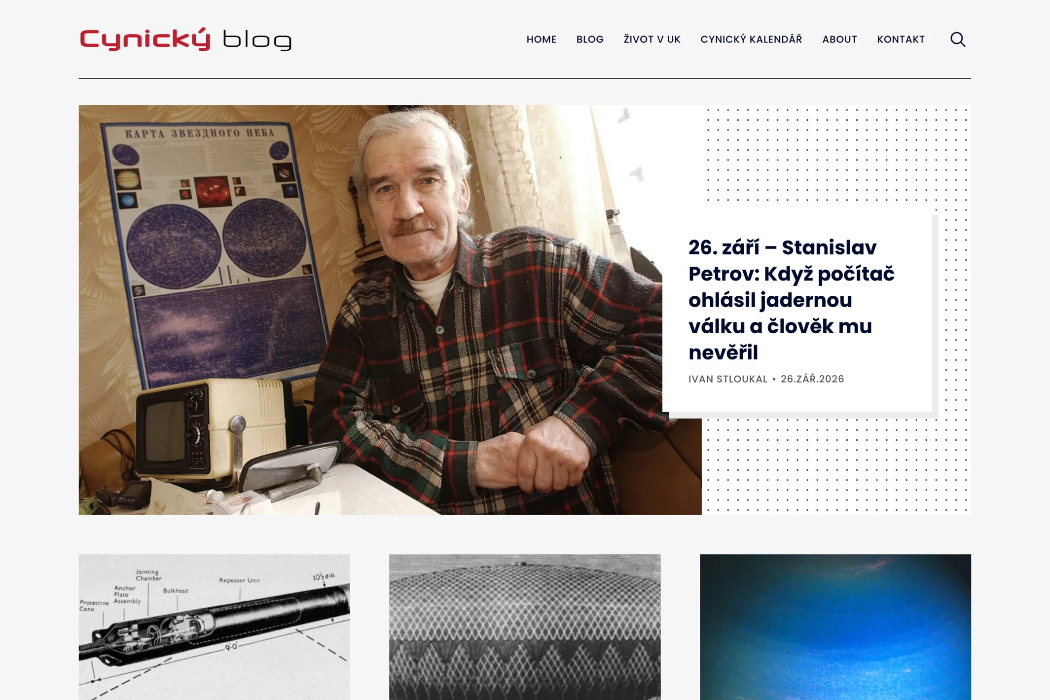 Screenshot of Cynický blog — Ghost theme website