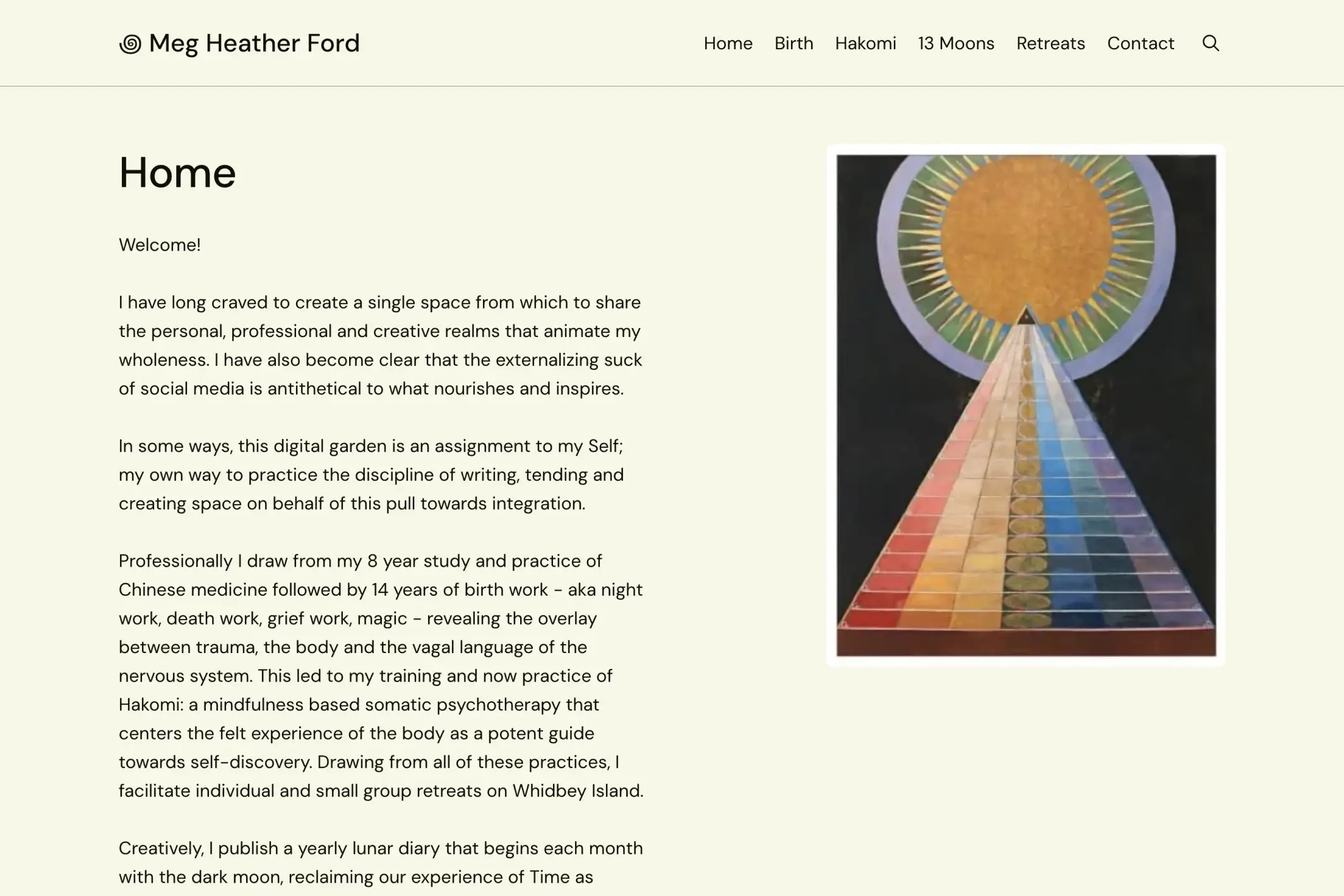 Screenshot of Meg Heatherford — Ghost theme website