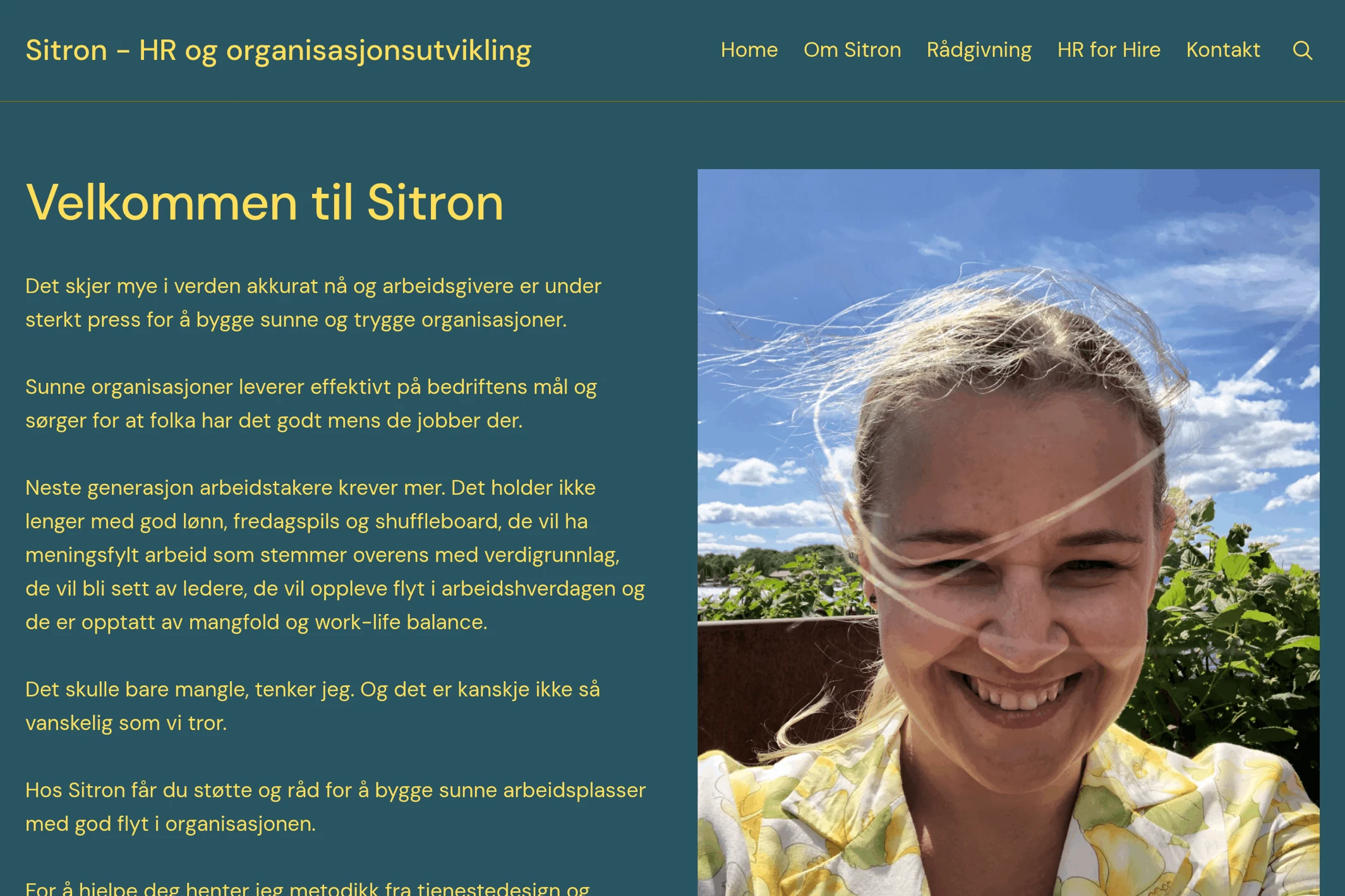 Screenshot of Sitron — Ghost theme website