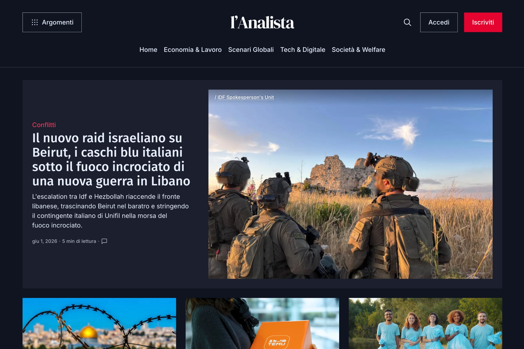 Screenshot of Lanalista — Ghost theme website