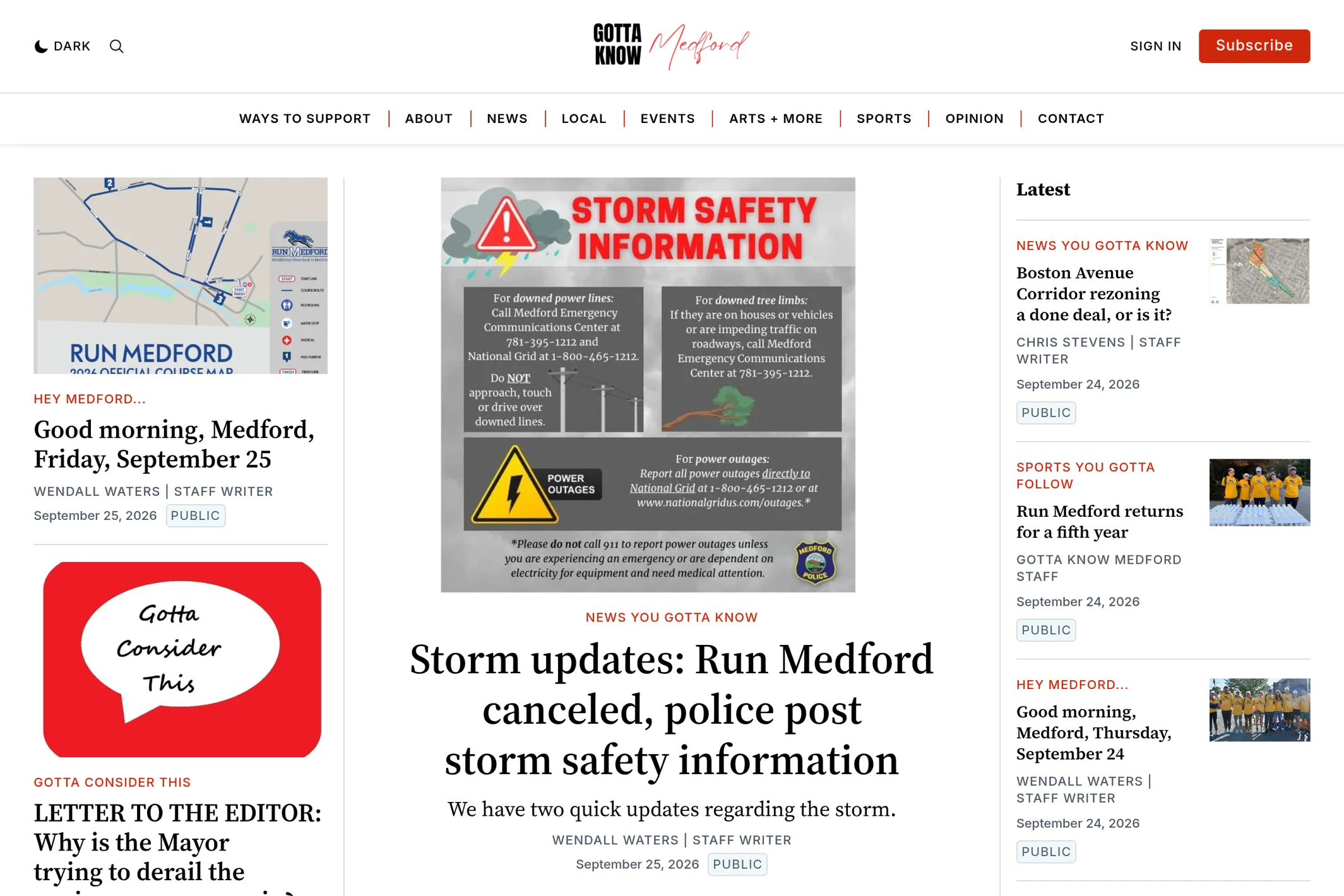 Screenshot of Gotta Know Medford — Ghost theme website