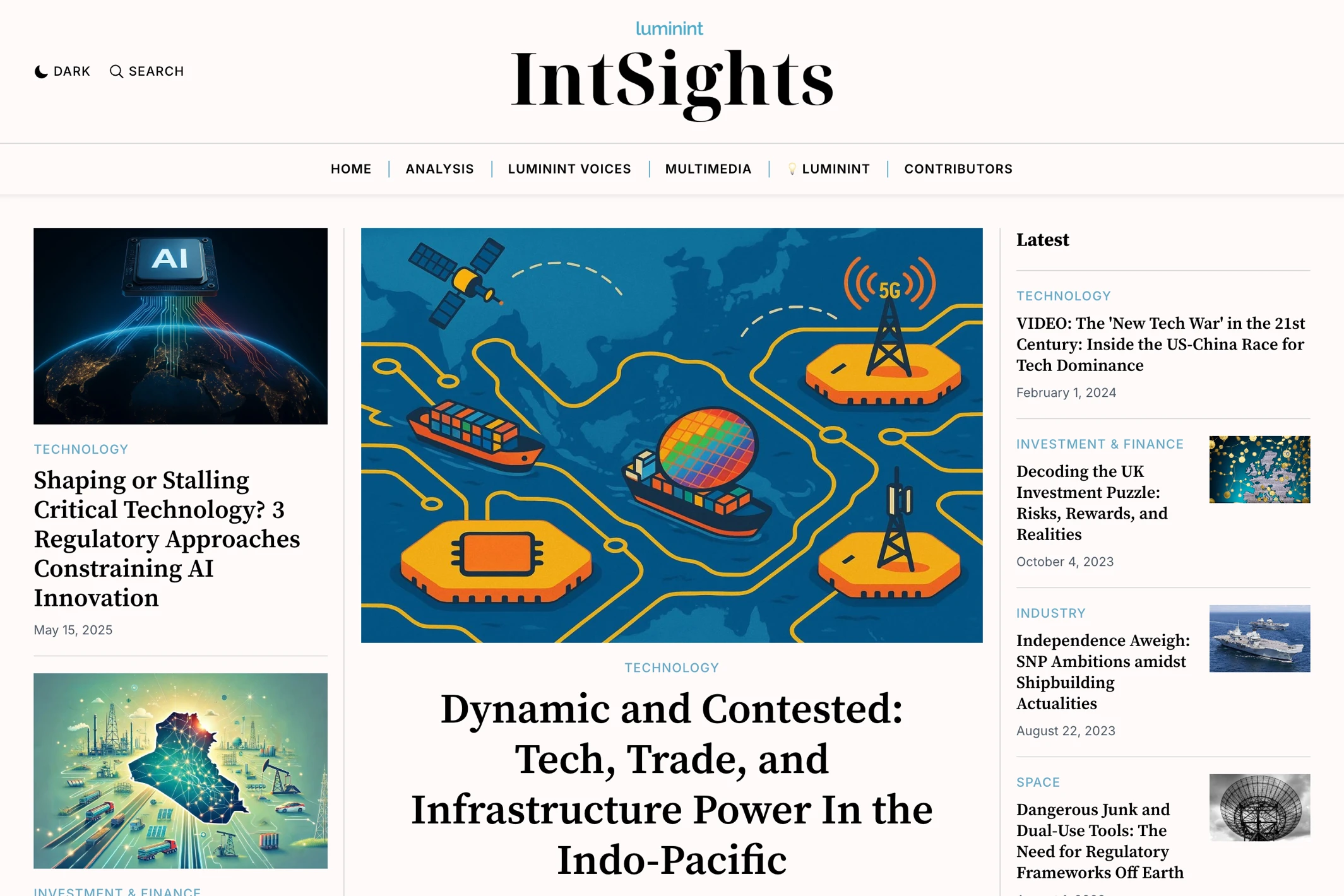 Screenshot of IntSights — Ghost theme website