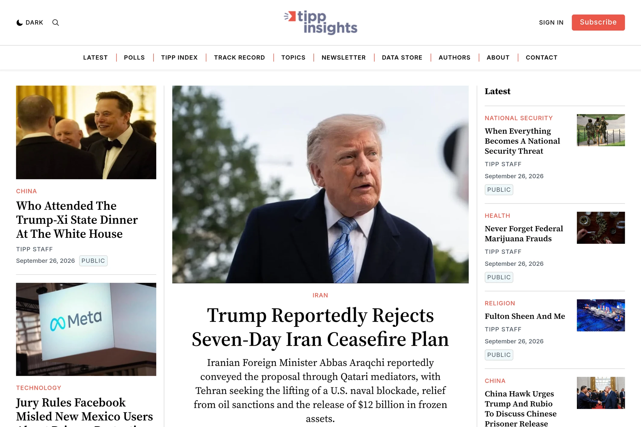 Screenshot of tippinsights — Ghost theme website
