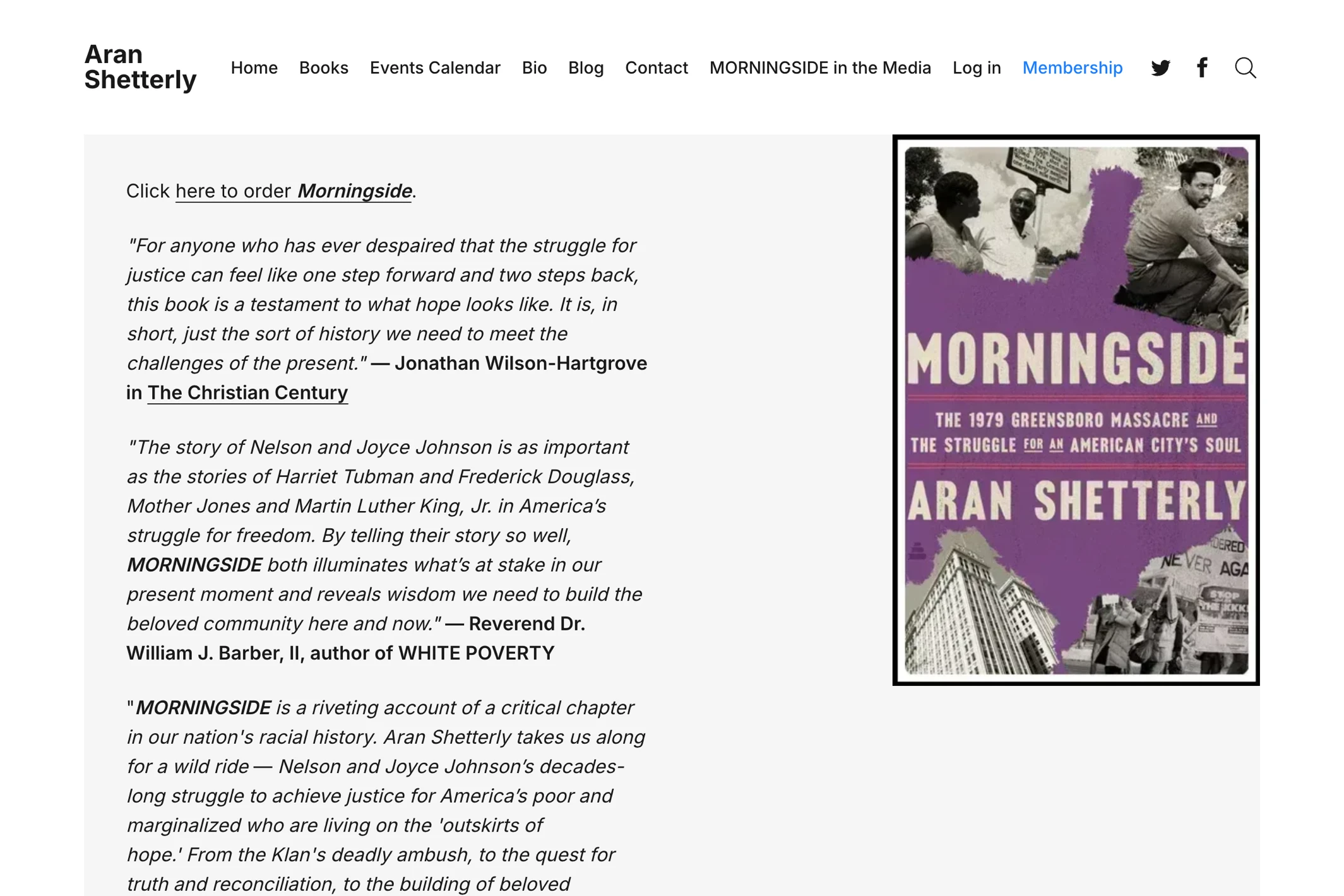 Screenshot of Aran Shetterly — Ghost theme website