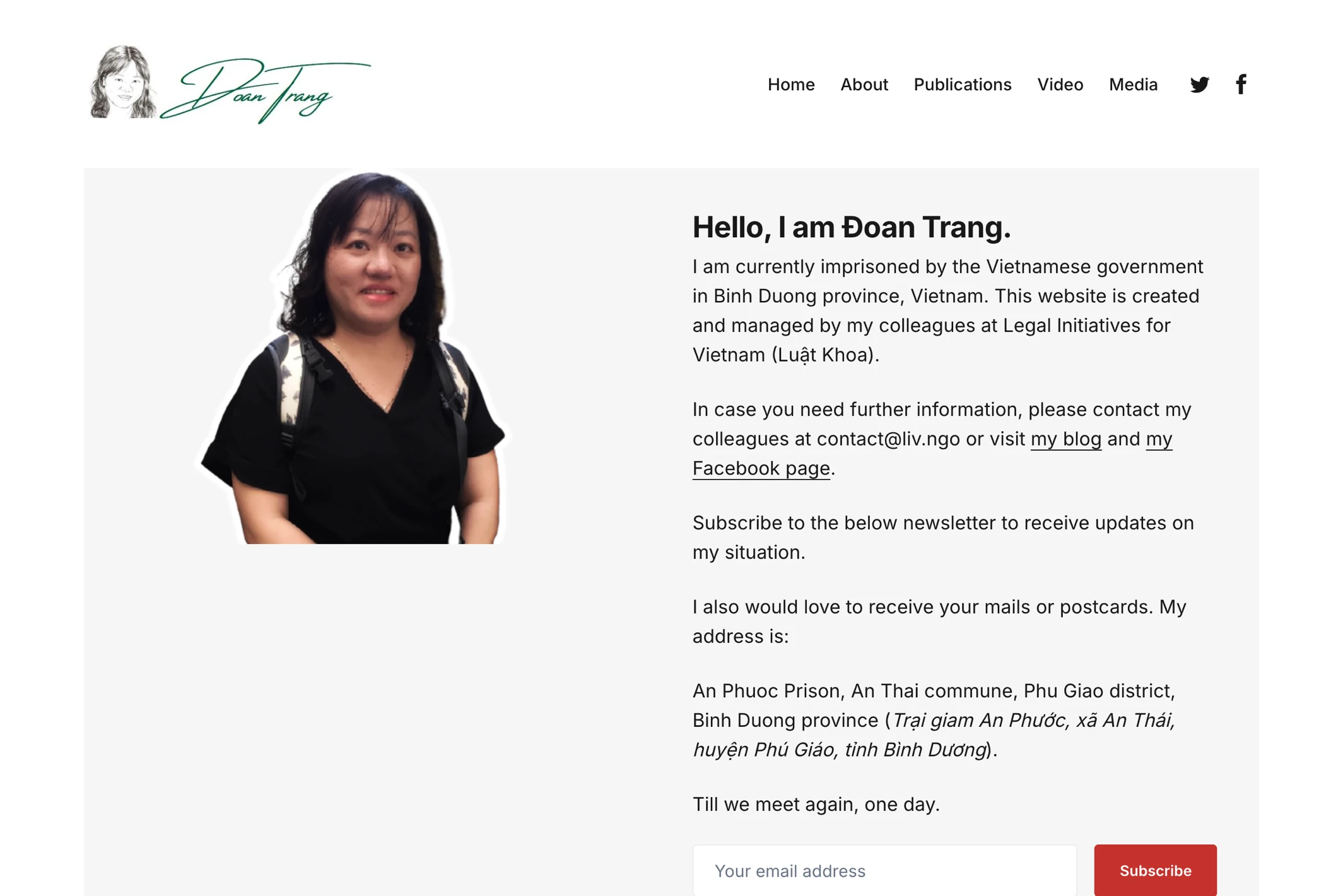 Screenshot of Đoan Trang — Ghost theme website