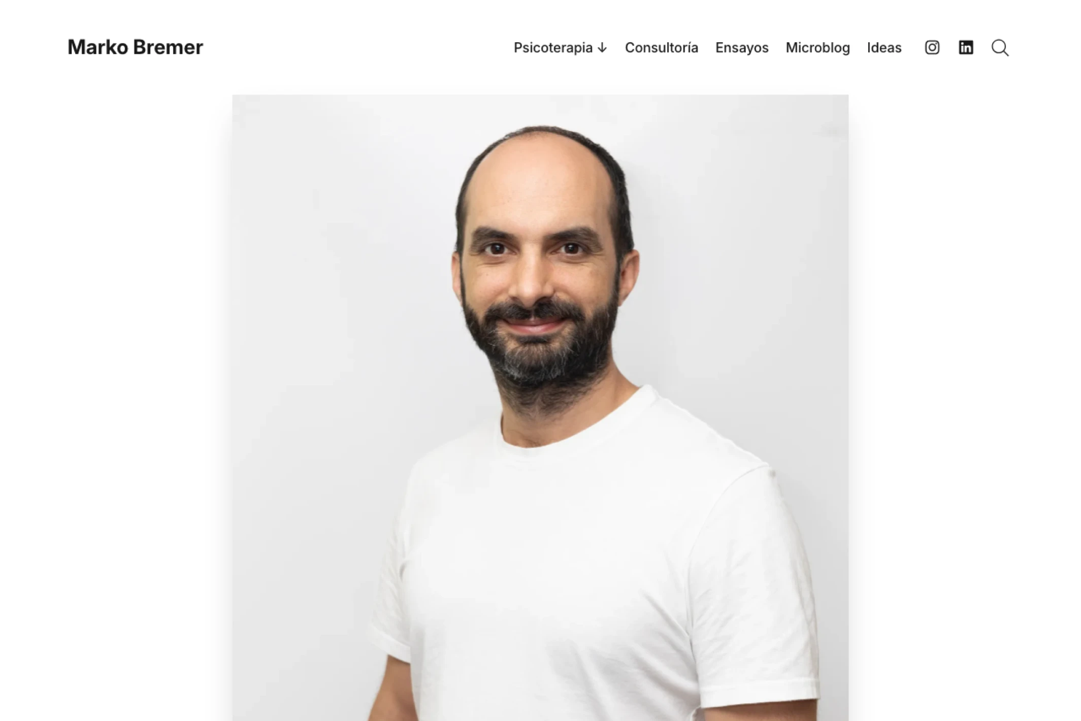 Screenshot of Marko Bremer — Ghost theme website
