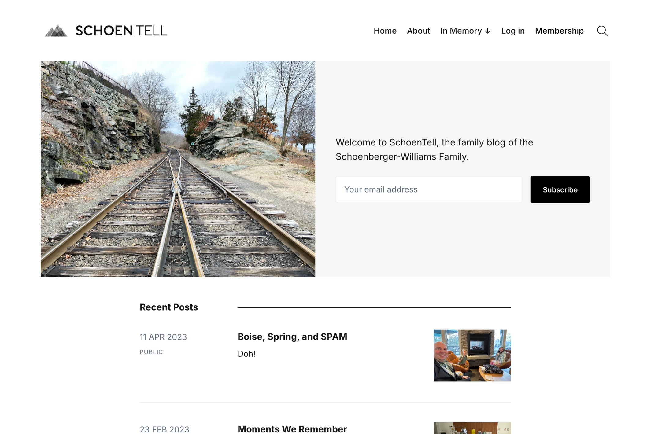 Screenshot of SchoenTell — Ghost theme website
