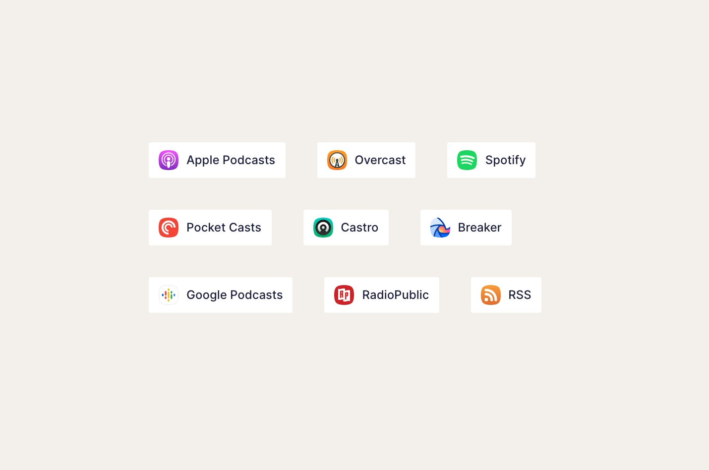 Hue Ghost CMS Theme Podcast Icons