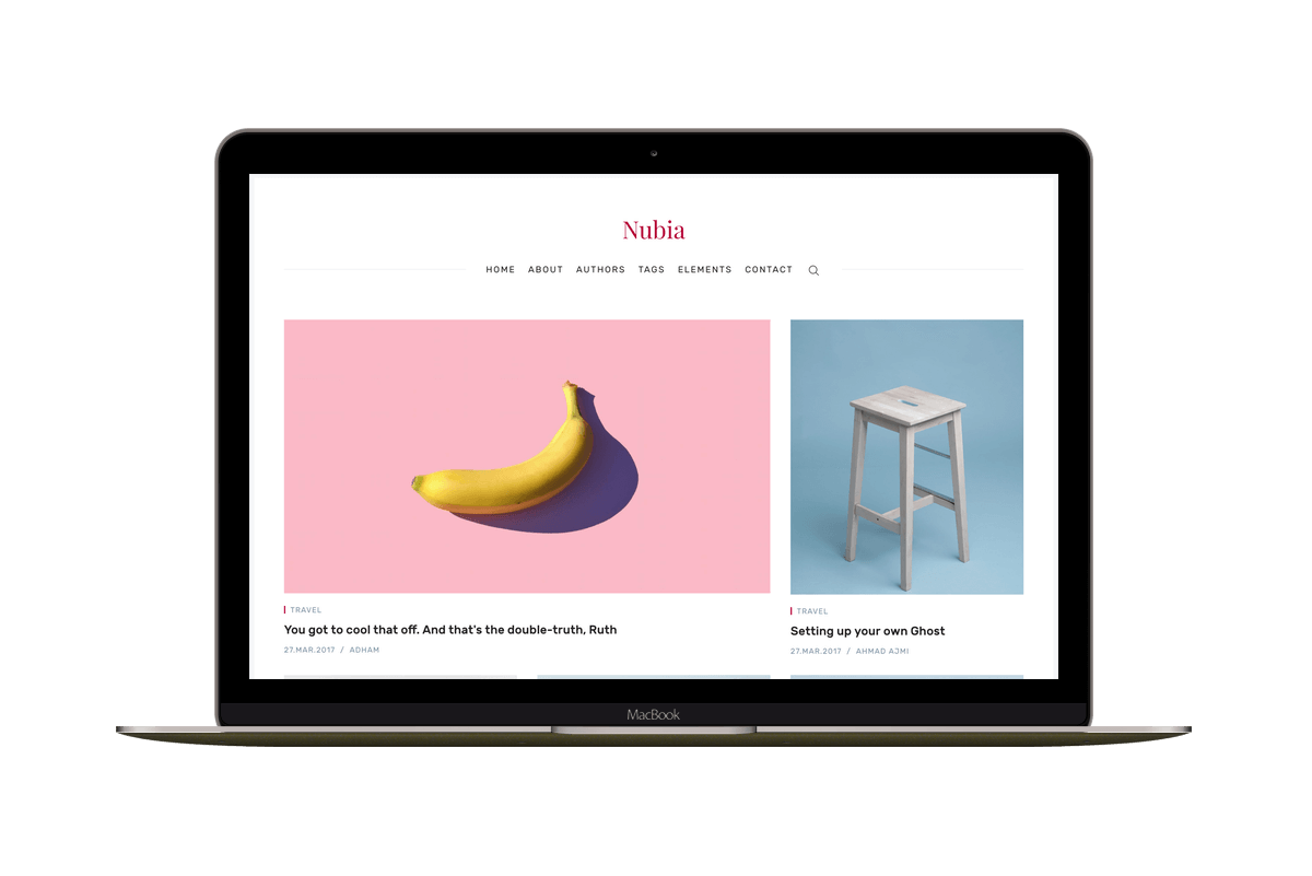 Nubia - Make your Ghost blog beautiful & make it fast & accessible