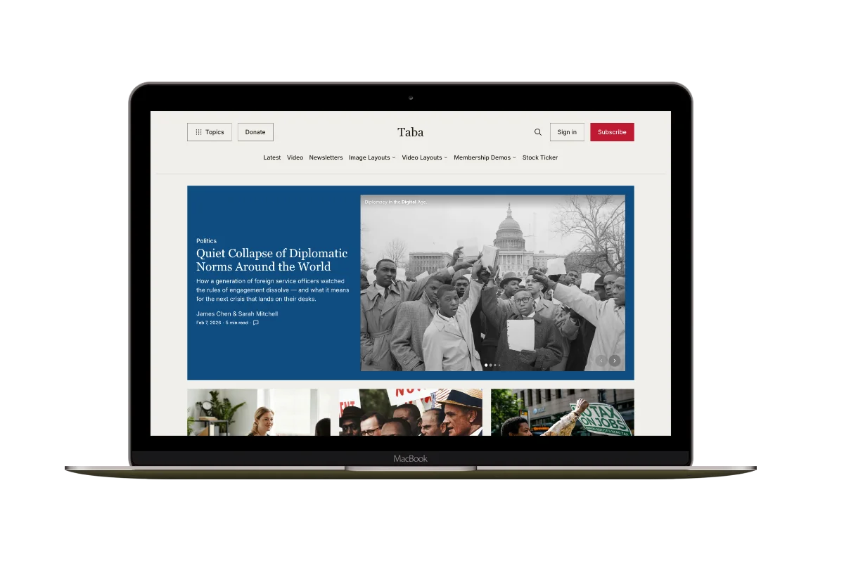 Taba Ghost Theme - News & Magazine Template